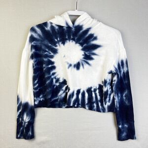 SO Hoodie Top Women's Large 10 - 12 Tie Dyed Cropped Pull Over Street Skater